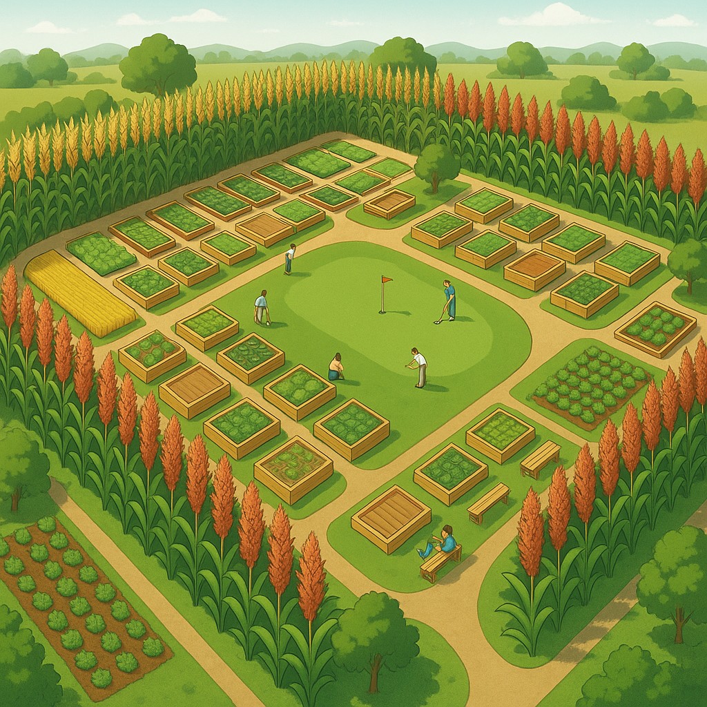 주말농장 3D 조경 구상도