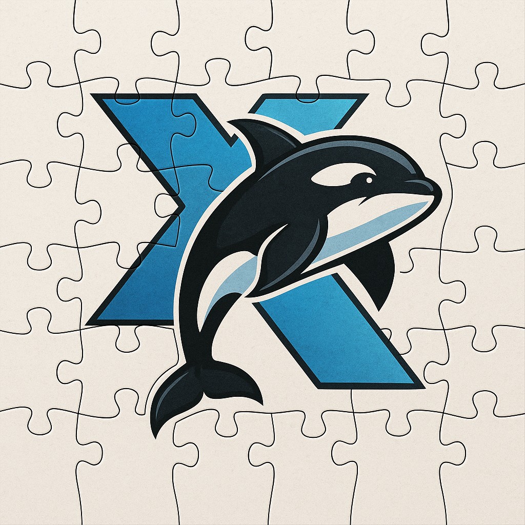 OrcaX의 시작을 알리는 상징적인 로고